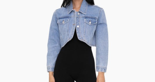 Bolero cropped denim jacket